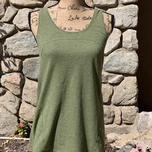 LULULEMON Loose-fit Tank in Heathered Olive Green